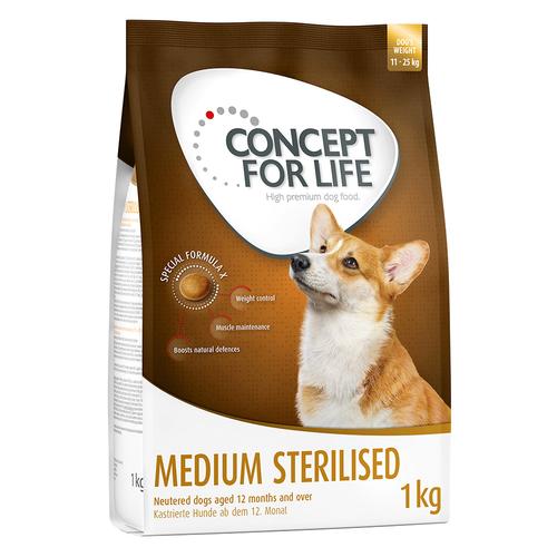 1kg Medium Sterilised Concept for Life Hundefutter trocken