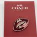 Coach Accessories | Coach Enamel Decorative Pin - Red Lips 1.2" Kisses | Color: Red | Size: Os