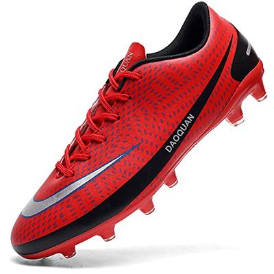 HaloTeam Men's Soccer Shoes Firm Ground Soccer Cleats Adults Athletic Outdoor/Indoor Professional Futsal Football Training Sneakers 