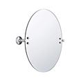 Milano Elizabeth - Traditional Wall Mounted Round Bathroom Tilt Shaving Vanity Mirror - Chrome