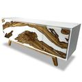 Arditi Collection Lampetia Olive Wood Credenza Wood in Brown/White | 35.5 H x 70.9 W x 19.7 D in | Wayfair CREDENZA-LUX-OLIVE-180-90