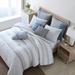 Nautica Fairwater Standard Cotton Reversible Comforter Polyester/Polyfill/Cotton in Gray | Queen Comforter + 2 Standard Shams | Wayfair