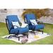 Alcott Hill® Reid Outdoor Rocking Motion Patio Chair w/ Cushions in Blue | 42.9 H x 28.1 W x 34.6 D in | Wayfair E673F2F7EFE6492FA59957902CA6CED5