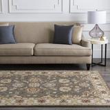 Gray/White 72 x 0.39 in Area Rug - Birch Lane™ Arden Floral Handmade Tufted Charcoal/Light Beige/Yellow Area Rug | 72 W x 0.39 D in | Wayfair