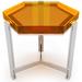 Arditi Collection 3 Legs Coffee Table Wood in Brown | 17.7 H x 35.4 W x 35.4 D in | Wayfair COFFEETABLE_CANDY_HEXAGON_90_ORANGE