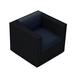 Wade Logan® Suffern Patio Chair w/ Sunbrella Cushions Wicker/Rattan in Black | 32.25 H x 36.25 W x 34.75 D in | Wayfair