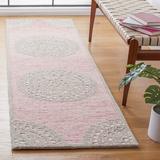 Pink/White 27 x 0.39 in Indoor Area Rug - Bungalow Rose Pezanetti Oriental Handmade Tufted Wool Pink/Ivory Area Rug Wool | 27 W x 0.39 D in | Wayfair