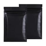 Prep & Savour Durable Flat Metallic Mylar Foil Bags Zipper Seal Pouch Reclosable Glossy Set Of 100 Plastic in Black | 4 H x 6 W x 1 D in | Wayfair