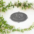 Whitehall Products Monte Carlo Personalized Standard 2-Line Wall Address Plaque Metal in Gray | 9 H x 16 W x 0.375 D in | Wayfair 3115PS