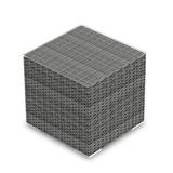 Wade Logan® Suffern Side Table Glass/Metal/Wicker/Rattan in Brown/Gray | 19.75 H x 19.75 W x 19.75 D in | Outdoor Furniture | Wayfair