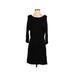 H&M Casual Dress - Sweater Dress: Black Solid Dresses - Women's Size Small