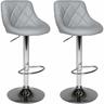 Lot de 2 tabourets de bar gris jasper