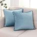 Deconovo Velvet Pom-poms Throw Pillow Covers 2 PCS(Cover Only)