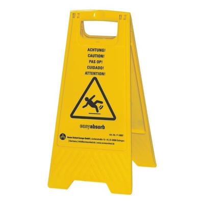 easy absorb Warnschild »Achtung!« bei Rutschgefahr rutschigem Boden gelb, 24x61 cm