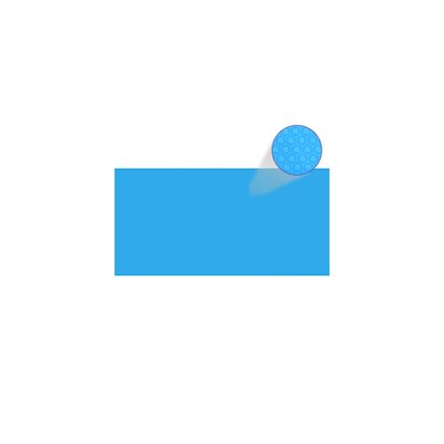 Rechteckige Pool-Abdeckung PE Blau 732 x 366 cm