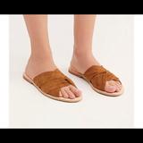 Free People Shoes | Free People Rio Vista Slide Sandals | Color: Brown/Tan | Size: 8
