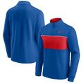 Men's Fanatics Branded Royal/Red Buffalo Bills Block Party Quarter-Zip Jacket