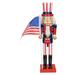 15 Patriotic Red and Blue Wooden Uncle Sam Christmas Nutcracker Tabletop Decor