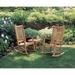 Oxford Garden Classic 3-Piece Natural Rocking Chair and End Table Chat Set