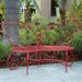 Alpine Corporation 62" x 26" Outdoor 2 Person Metal Butterfly Shaped Garden Bench