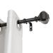 UTOPIA ALLEY 3/4 Inch Curtain Rod, Adjustable Single Decorative Drapery Rod for Windows 28 to 48inch