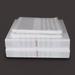 210 TC 100pct Cotton Sateen Striped White Sheet Set