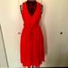J. Crew Dresses | J. Crew Cotton-Linen Blend V-Neck Dress | Color: Red | Size: 00
