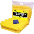 BearTOOLS 30L Spill Kits (40L, Chemical) UK Manufactured, Yellow, Use for Spills Involving Aggressive Chemicals, Acids, Alkalis, For Indoor/Outdoor Use, Clip Top Kit Design.