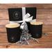 rosbas 2 Piece Vanilla Scented Jar Candle Set Soy, Cotton in Black | 4 H x 8 W x 8 D in | Wayfair SV1-BB-VA