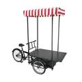 FixtureDisplays 24" Tire Tricyle Vending Cart Ice-cream Wagon Flower Cart Kiosk Farmers Market Booth in Black | 91 H x 32 W x 71 D in | Wayfair