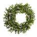 The Holiday Aisle® Mini Ivy & Floral Double Ring 18" Wreath in Green | 18 H x 18 W x 5 D in | Wayfair 27A60ADD0DBE468DACBDD7AF490A2DD5