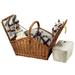 Picnic at Ascot Huntsman Basket for Four in Santa Cruz in Brown | 17.5 H x 22 W x 15 D in | Wayfair 705-SC