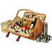 Picnic at Ascot Yorkshire Picnic Basket w/ Coffee Flask for Four Wicker or Wood in Brown | 17 H x 13.5 W x 20 D in | Wayfair 710C-SC