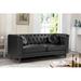 Alcott Hill® Fogg 75.98" Rolled Arm Sofa Faux Leather in Black | 31.89 H x 75.98 W x 31.5 D in | Wayfair 5AA11093A22D4812887B7C6784E83805