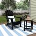Beachcrest Home™ Shavon Plastic Folding Adirondack Chair w/ Table in Black | 35.25 H x 29.5 W x 32 D in | Wayfair 945DC1A7F6E442D0B2248B36864090B5