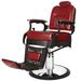 Inbox Zero Kerria 67.81 Wide Faux Leather Manual Swivel Standard Recliner Faux Leather in Gray/Red | 48 H x 26.7 W x 28 D in | Wayfair