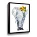 Bungalow Rose Sunflower Ellie - Painting on Canvas in Gray/Green/Yellow | 10 H x 8 W x 2 D in | Wayfair 700E279F192B435CBDDBC736BB8D70BE