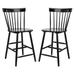 AllModern Stacee Solid Wood Bar & Counter Stool Wood in Black | 38.6 H x 19.5 W x 20.7 D in | Wayfair C6D6383FA8B74B4FAA829FD5F45C1B89