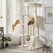 Tucker Murphy Pet™ Multilevel Plush 63" Manorbier Cat Tree Cardboard/Plastic/Manufactured Wood in Brown | 63 H x 30.5 W x 19 D in | Wayfair