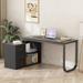 Latitude Run® Reversible L-Shape Desk Wood in Black | 29.5 H x 55.1 W x 41.3 D in | Wayfair 784ADD6D983B4D40A6F03C09A893B822