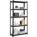 17 Stories 71" H x 35.5" W x 12" D Heavy Duty Steel Shelving Unit Wood/Wire/Metal in Black | 71 H x 35.5 W x 12 D in | Wayfair