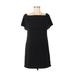 Charles Henry Casual Dress - Shift: Black Print Dresses - Women's Size X-Small