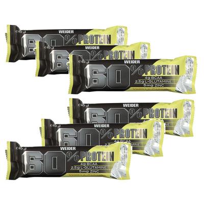 Weider 60 % Protein Bar, Vanille-Karamell 6x45 g Riegel