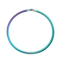 Collier multicolore en acier inoxydable 304 pour hommes et femmes 1 pièce Long de 45cm(17 6/8 ")