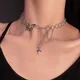 Collier ras du cou papillon creux pour femmes bijoux gothiques Hip Hop chaîne à maillons