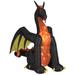 Gemmy Airblown Inflatable Animated Dragon Lighted red yellow Halloween Decoration 108.27 in. H x 78.74 in. W