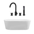 Randolph Morris Wyatt 67 Inch Acrylic Double Ended Freestanding Tub Package RMJ12-MBF2