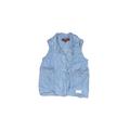 7 For All Mankind Vest: Blue Solid Jackets & Outerwear - Size 12 Month