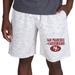 Men's Concepts Sport White/Charcoal San Francisco 49ers Alley Fleece Shorts