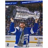 Brayden Point Tampa Bay Lightning Autographed 2021 Stanley Cup Champions 16" x 20" Raising Photograph with "2021 SC Champs" Inscription